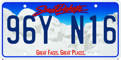 SD license plate 96YN16