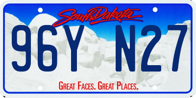 SD license plate 96YN27