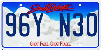 SD license plate 96YN30
