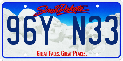 SD license plate 96YN33