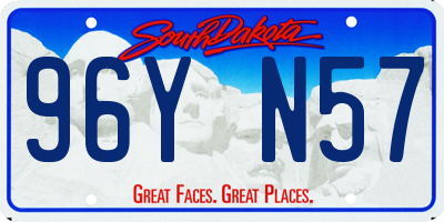 SD license plate 96YN57