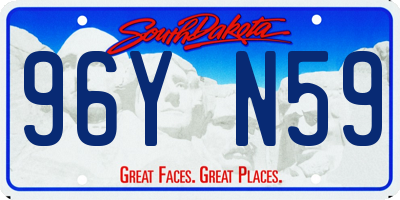 SD license plate 96YN59