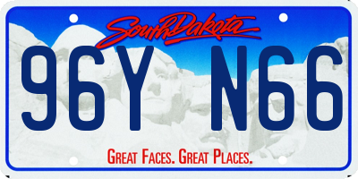 SD license plate 96YN66