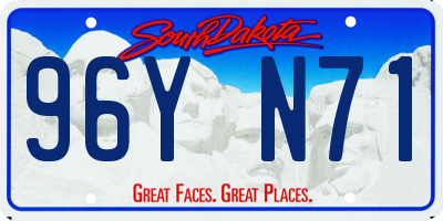 SD license plate 96YN71