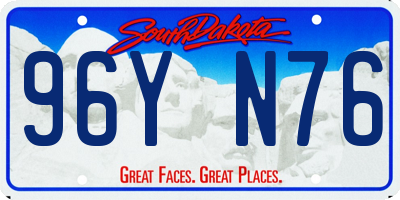 SD license plate 96YN76