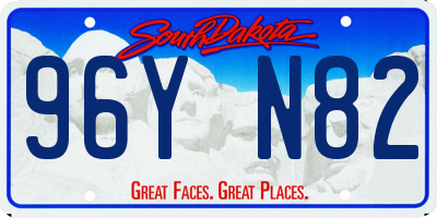 SD license plate 96YN82