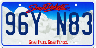 SD license plate 96YN83