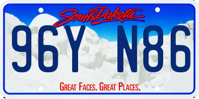 SD license plate 96YN86