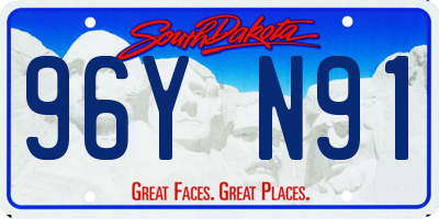 SD license plate 96YN91