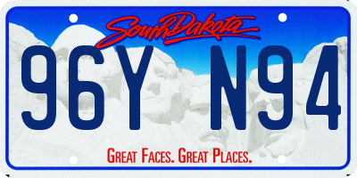 SD license plate 96YN94