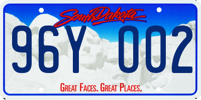 SD license plate 96YO02