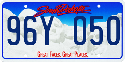SD license plate 96YO50