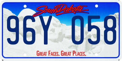 SD license plate 96YO58