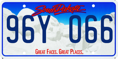 SD license plate 96YO66