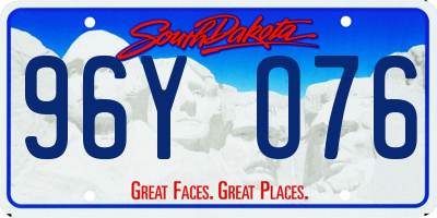 SD license plate 96YO76