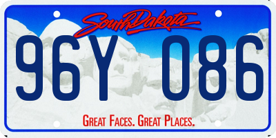 SD license plate 96YO86