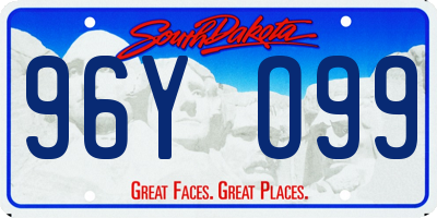 SD license plate 96YO99