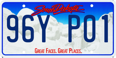 SD license plate 96YP01