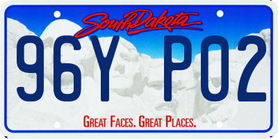 SD license plate 96YP02