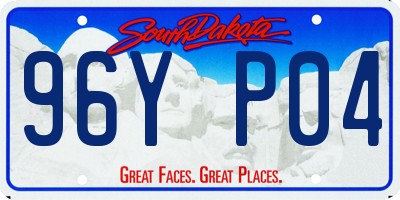 SD license plate 96YP04