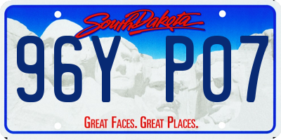SD license plate 96YP07
