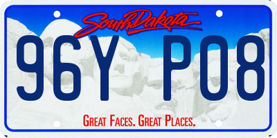 SD license plate 96YP08