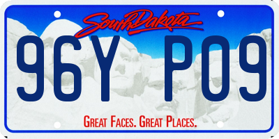 SD license plate 96YP09