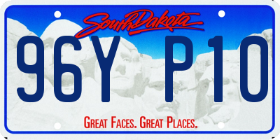 SD license plate 96YP10