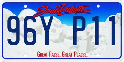 SD license plate 96YP11
