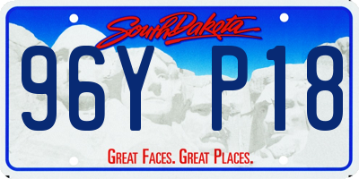 SD license plate 96YP18