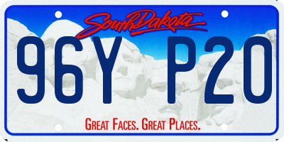 SD license plate 96YP20
