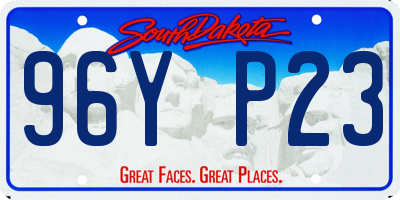 SD license plate 96YP23