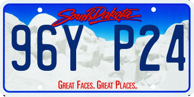 SD license plate 96YP24