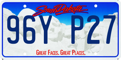 SD license plate 96YP27