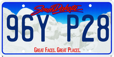 SD license plate 96YP28