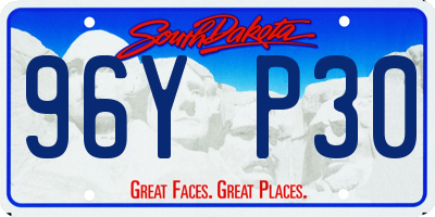 SD license plate 96YP30