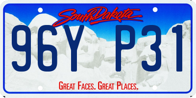 SD license plate 96YP31