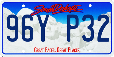SD license plate 96YP32