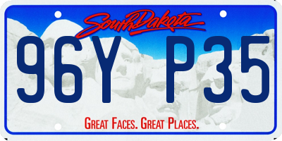 SD license plate 96YP35
