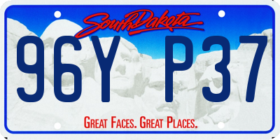 SD license plate 96YP37