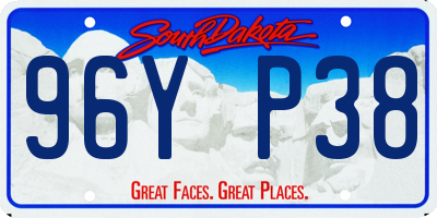 SD license plate 96YP38