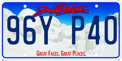 SD license plate 96YP40