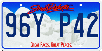 SD license plate 96YP42