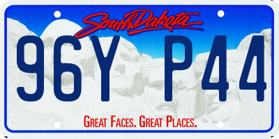 SD license plate 96YP44