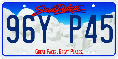 SD license plate 96YP45
