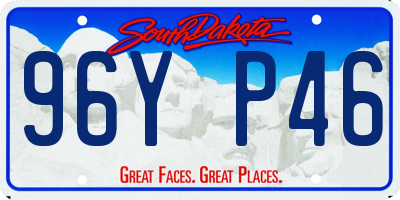 SD license plate 96YP46