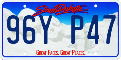 SD license plate 96YP47