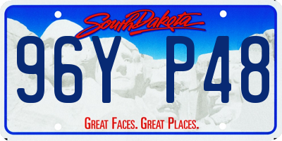 SD license plate 96YP48