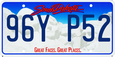 SD license plate 96YP52