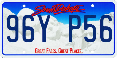SD license plate 96YP56